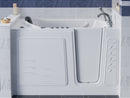 Venzi 30 x 60 walk-in whirlpool and air jetted bathtub, right drain, white in a bathroom