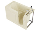 Venzi 30 x 60 walk-in soaking bathtub, right drain, biscuit, alternate view