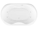 Venzi Grand Tour Aline Waterfall 41 x 70 Oval Air & Whirlpool Jetted Bathtub with Center Drain By Atlantis