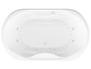 Venzi Aline Waterfall 41 x 70 Oval Air & Whirlpool Jetted Bathtub with Center Drain By Atlantis