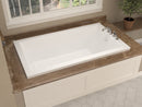 Venzi Villa 32 x 60 rectangular soaking bathtub installed in a bathroom
