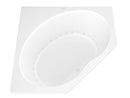 Venzi Luna 60 x 60 corner air jetted bathtub, detail view