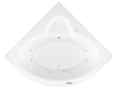 Venzi Grand Tour Esta 60 x 60 corner air & whirlpool bathtub, top view