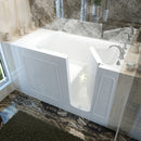 Venzi 30 x 60 walk-in soaking bathtub, right drain, white, main view