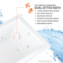 Venzi Villa 30 x 60 rectangular air & whirlpool bathtub feature graphic