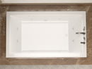 Venzi Villa 30 x 60 rectangular whirlpool bathtub installed in a bathroom