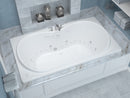 Venzi Bello 36 x 72 air & whirlpool bathtub installed in a bathroom