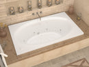 Venzi Viola 42 x 72 rectangular air & whirlpool bathtub installed in a bathroom