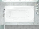 Venzi Aesis 36 x 60 rectangular air & whirlpool bathtub installed in a bathroom