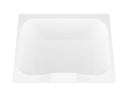 Venzi Flora 48 x 60 rectangular soaking bathtub feature graphic