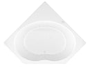 Venzi Luna 60 x 60 corner air jetted bathtub, top view