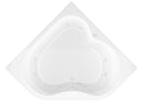 Venzi Tovila 60 x 60 corner air & whirlpool bathtub, top view