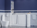 Venzi 30 x 60 walk-in soaking bathtub, left drain, white in a bathroom