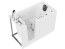 Venzi 30 x 60 walk-in whirlpool and air jetted bathtub, left drain, white, alternate view