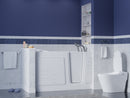 Venzi 30 x 60 walk-in soaking bathtub, right drain, white in a bathroom