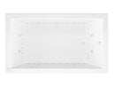 Venzi Villa 30 x 60 rectangular air & whirlpool bathtub, top view