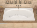 Venzi Viola 42 x 72 rectangular air & whirlpool bathtub installed in a bathroom