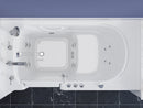 Venzi 30 x 60 walk-in whirlpool bathtub, left drain, white in a bathroom