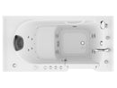 Venzi 30 x 60 walk-in whirlpool and air jetted bathtub, right drain, white, detail view