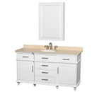 Wyndham Collection Berkeley 60" Single Bathroom Vanity - White WC-1717-60-SGL-WHT 6