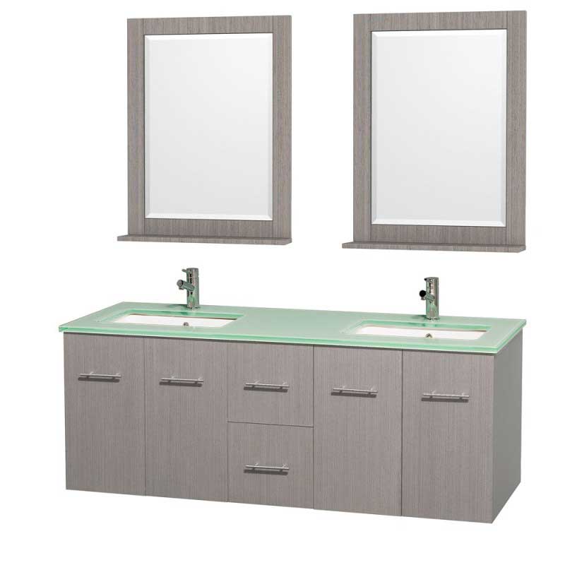 Wyndham Collection Centra 60" Double Bathroom Vanity for Undermount Sinks - Gray Oak WC-WHE009-60-DBL-VAN-GRO- 6