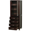 Wyndham Collection Shaina Linen Tower - Espresso WC-V206-ESP 2