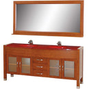 Wyndham Collection Daytona 71" Double Bathroom Vanity Set - Cherry w/ Drawers WC-A-W2200-71-CH 3
