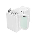 Ella's Bubbles OA3052D-HB-L-D Capri Air and Hydro Massage Acrylic Walk-in Bathtub, Left Outward Swing Door, Ella 5pc. Fast-Fill Faucet, Digital Control, 2" Drain, 30"x52", White