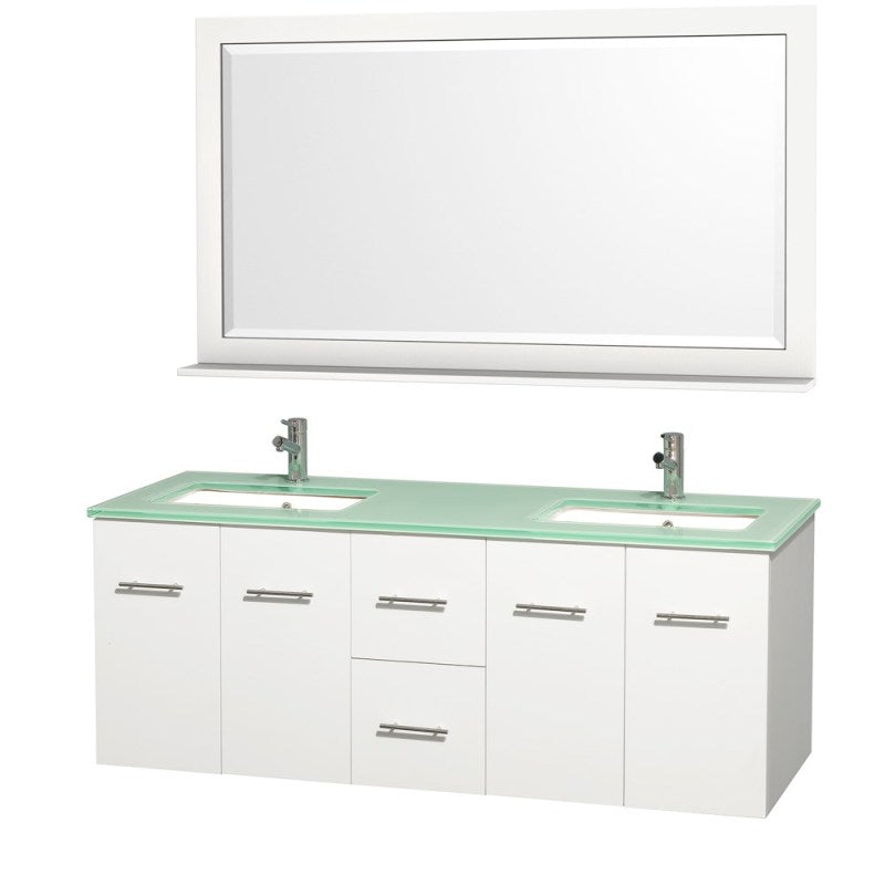 Wyndham Collection Centra 60" Double Bathroom Vanity for Undermount Sinks - Matte White WC-WHE009-60-DBL-VAN-WHT- 2