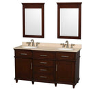 Wyndham Collection Berkeley 60" Double Bathroom Vanity - Dark Chestnut WC-1717-60-DBL-CDK 4