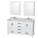 Wyndham Collection Sheffield 60" Double Bathroom Vanity - White WC-1414-60-DBL-VAN-WHT 3