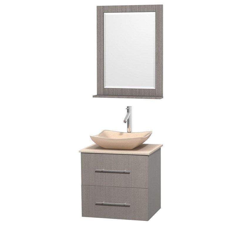 Wyndham Collection Centra 24" Single Bathroom Vanity Set for Vessel Sink - Gray Oak WC-WHE009-24-SGL-VAN-GRO 6