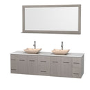 Wyndham Collection Centra 80" Double Bathroom Vanity Set for Vessel Sinks - Gray Oak WC-WHE009-80-DBL-VAN-GRO 2