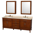 Wyndham Collection Hatton 80" Double Bathroom Vanity - Light Chestnut WC-1616-80-DBL-VAN-CLT 3