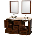 Wyndham Collection Rochester 60" Double Bathroom Vanity - Cherry WC-J231-60-DBL-VAN-CHE 5