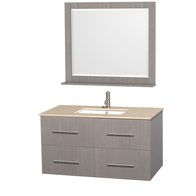 Wyndham Collection Centra 42" Single Bathroom Vanity for Undermount Sinks - Gray Oak WC-WHE009-42-SGL-VAN-GRO- 4