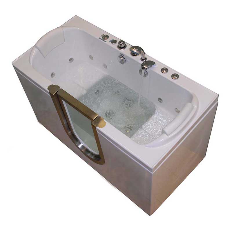 Ella's Bubbles 93085 Companion Dual Massage Acrylic Walk-In Tub With Center Door - 2 Seater 3