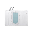 Ella Capri 30"x52" Acrylic Hydro Massage Walk-In Bathtub with Left Outward Swing Door, Heated Seat, 5 Piece Fast Fill Faucet, 2" Dual Drain