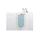 Ella Monaco 32"x52" Acrylic Hydro Massage Walk-In Bathtub with Right Outward Swing Door, 5 Piece Fast Fill Faucet, 2" Dual Drain
