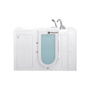 Ella Monaco 32"x52" Acrylic Hydro Massage Walk-In Bathtub with Right Outward Swing Door, Heated Seat, 5 Piece Fast Fill Faucet, 2" Dual Drain