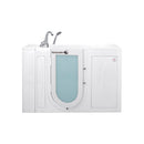 Ella Monaco 32"x52" Acrylic Soaking Walk-In-Bathtub, Left Outward Swing Door, Heated Seat,  5 Piece Fast Fill Faucet, 2" Dual Drain