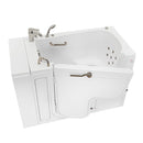 Ella Wheelchair Transfer 32"x52" Acrylic Hydro Massage Walk-In Bathtub with Left Outward Swing Door, Heated Seat, 2 Piece Fast Fill Faucet, 2" Dual Drain