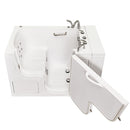 Ella Wheelchair Transfer 30"x52" Acrylic Hydro Massage Walk-In Bathtub with Right Outward Swing Door, 5 Piece Fast Fill Faucet, 2" Dual Drain