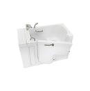 Ella Wheelchair Transfer 32"x52" Acrylic Soaking Walk-In-Bathtub, Left Outward Swing Door, 2 Piece Fast Fill Faucet, 2" Dual Drain