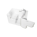 Ella Wheelchair Transfer 36"x55" Acrylic Air and Hydro Massage and Heated Seat Walk-In Bathtub with Right Outward Swing Door, 5 Piece Fast Fill Faucet, 2" Dual Drain