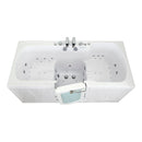 Ella Big4Two 36"x80" Hydro + Air Massage w/ Independent Foot Massage Acrylic Two Seat Walk-In-Bathtub, Right Outswing Door, 2x2 Piece Fast Fill Faucet, 2" Dual Drain