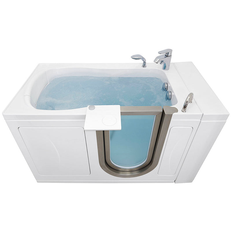 Ella Royal 32"x52" Acrylic Soaking Walk-In-Bathtub, Right Inward Swing Door, Heated Seat,  2 Piece Fast Fill Faucet, 2" Dual Drain 10