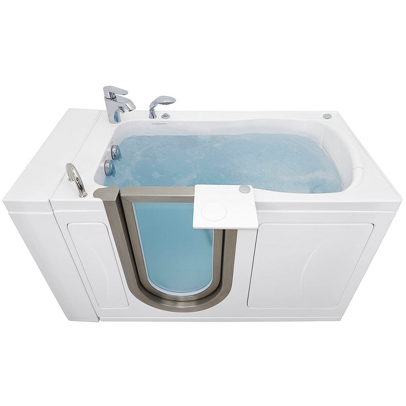 Ella Royal 32"x52" Acrylic Hydro Massage Walk-In Bathtub with Left Inward Swing Door, 2 Piece Fast Fill Faucet, 2" Dual Drain 10