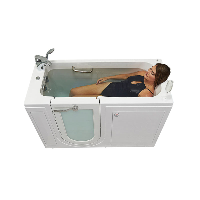 Ella Lounger 27"x60" Acrylic Hydro Massage Walk-In Bathtub with Left Outward Swing Door, Heated Seat, 2 Piece Fast Fill Faucet, 2" Dual Drain 10