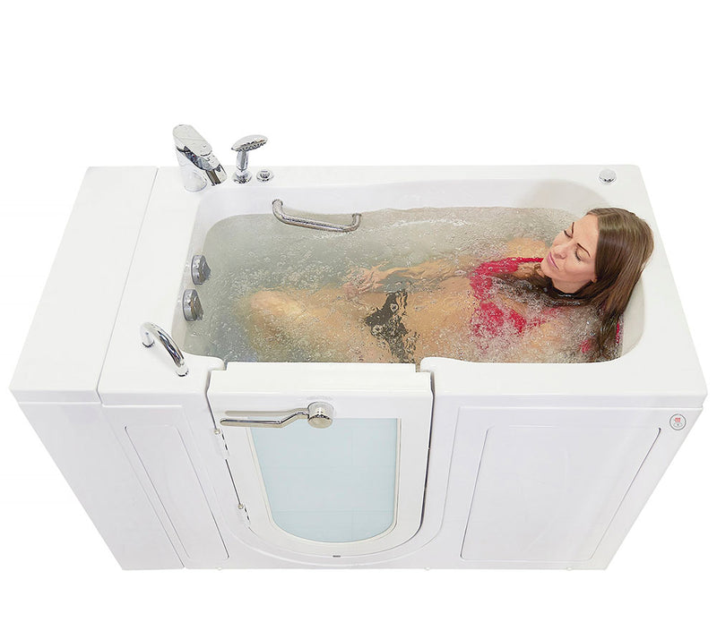 Ella Monaco 32"x52" Acrylic Hydro Massage Walk-In Bathtub with Left Outward Swing Door, Heated Seat, 2 Piece Fast Fill Faucet, 2" Dual Drain 8